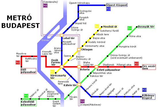 budapest transportation metro map